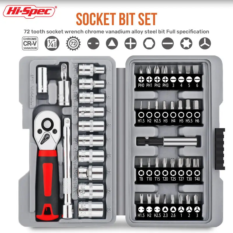 مجموعة مفاتيح ربط احترافية مقاس 1/4 بوصة مع لقم مفك براغي متعددة الوظائف، مجموعة أدوات إصلاح المنزل #1