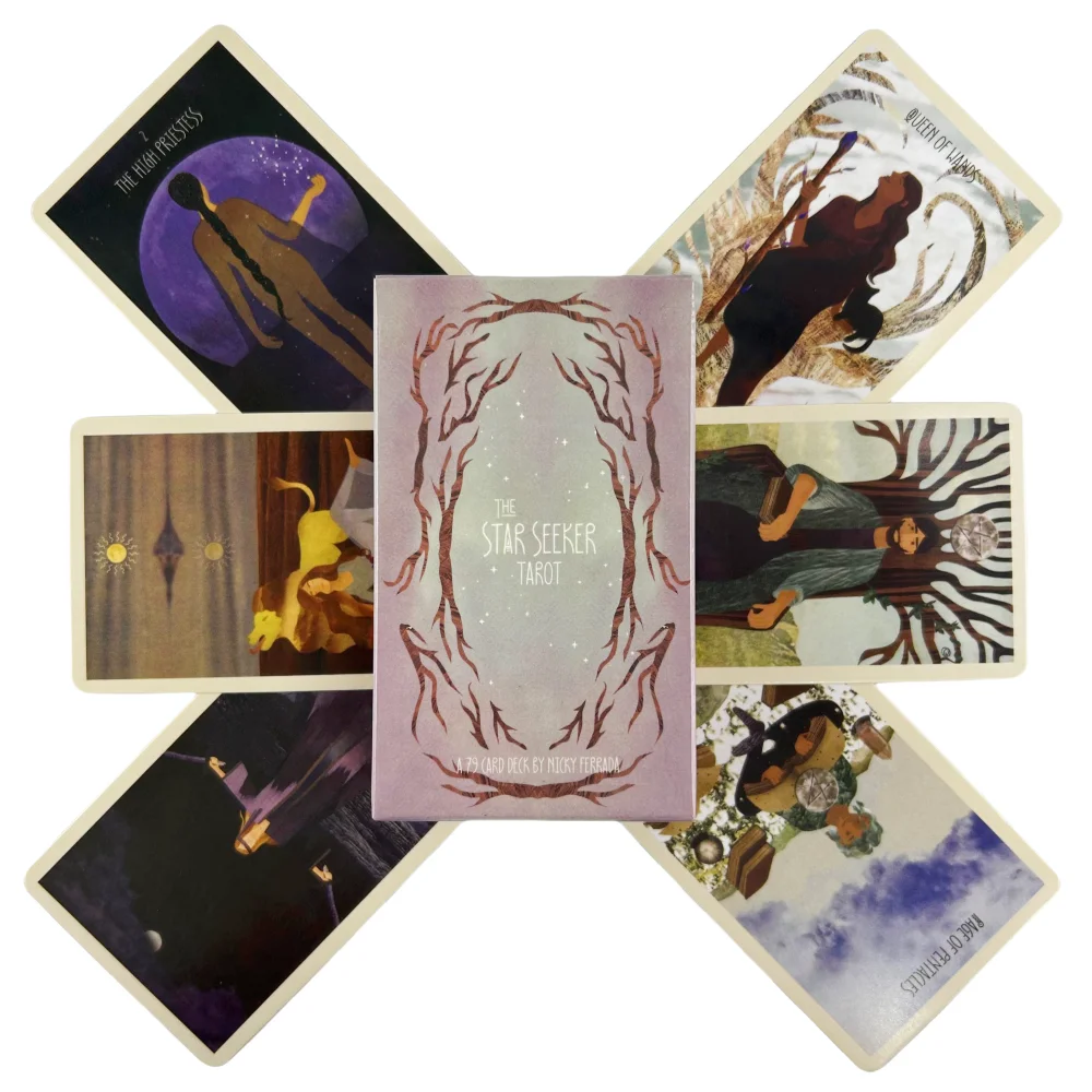 

The Star Seeker Tarot Cards Board Game Deck Divination Oracle Cards English Vision Fortune Telling Family Party Game Edition