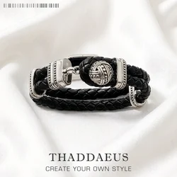 Ball Leather Cuff Bracelets Super Deals Gift In Silver For Men & Women,Europe Style Rebel Punk Fashion Jewelry