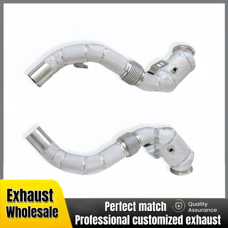 

Insulated Exhaust Downpipe Header for BMW M550/M550i G30/N63 4.4T 2017-2020 SS304 Performance Exhaust Pipes Catalytic Converter