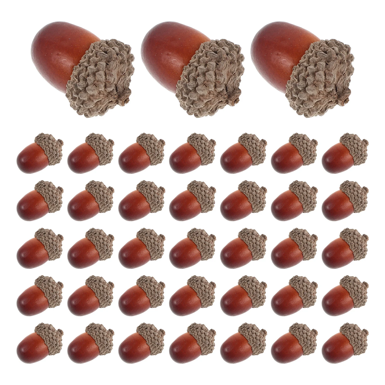 

40Pcs Simulation Small Acorn Decoration Lifelike Faux Fruit for Craft Farmhouse Restaurant Autumn Decor Artificial Nut Bowl