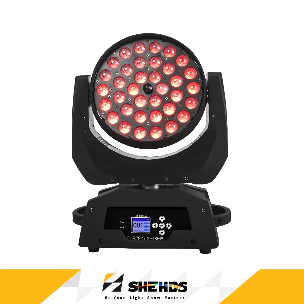 

SHEHDS 1 шт. светодиодный зум-стиль 36x18 Вт RGBWA + УФ-цветной светильник с подвижной головкой DMX-сцена для дискотеки, вечеринки, ночного клуба, сценическое оборудование