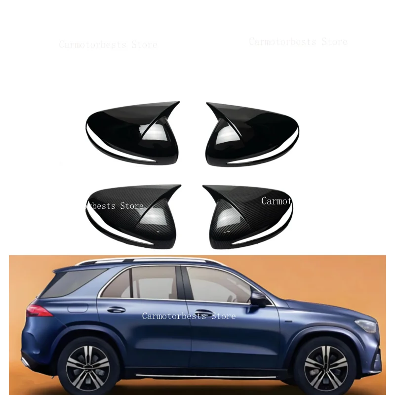 Rearview Side Mirror Cove Fit For Mercedes-Benz GLE-Class V167 2020 2021 2022 2023-2025Wing Cap Exterior Door Rear View Trim LHD