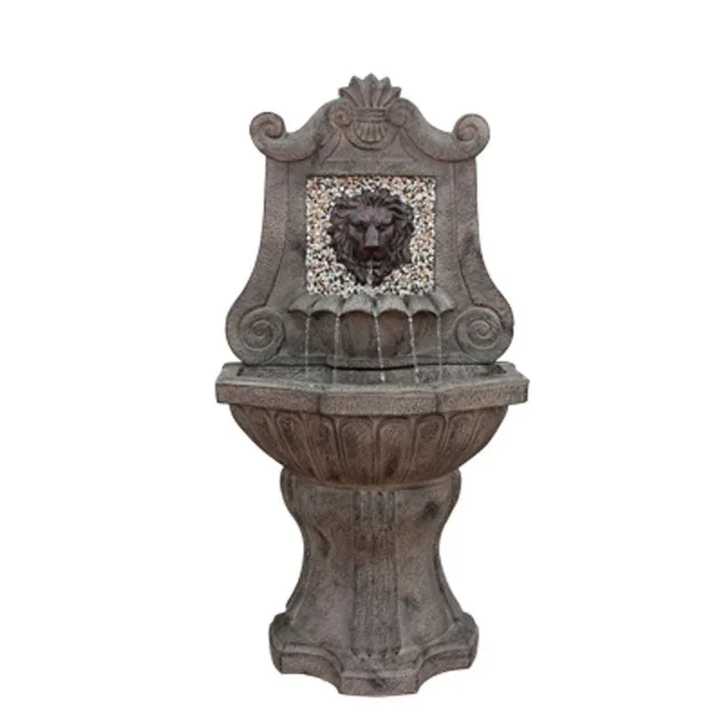 

Courtyard lion head fountain villa garden outdoor pool landscape solar water ornament