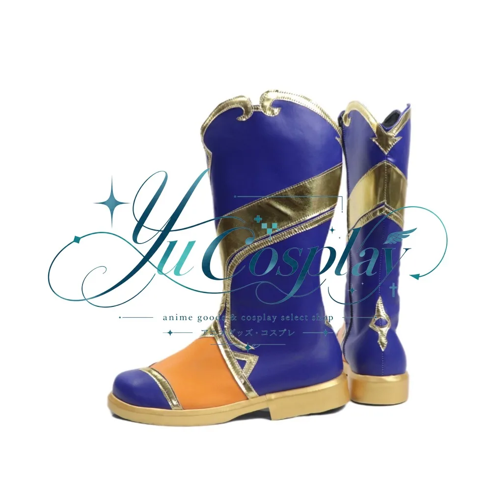 Fantasy Game Character Kaeya Sailwind Cosplay Shoes Custom Boots Convention Performance Footwear