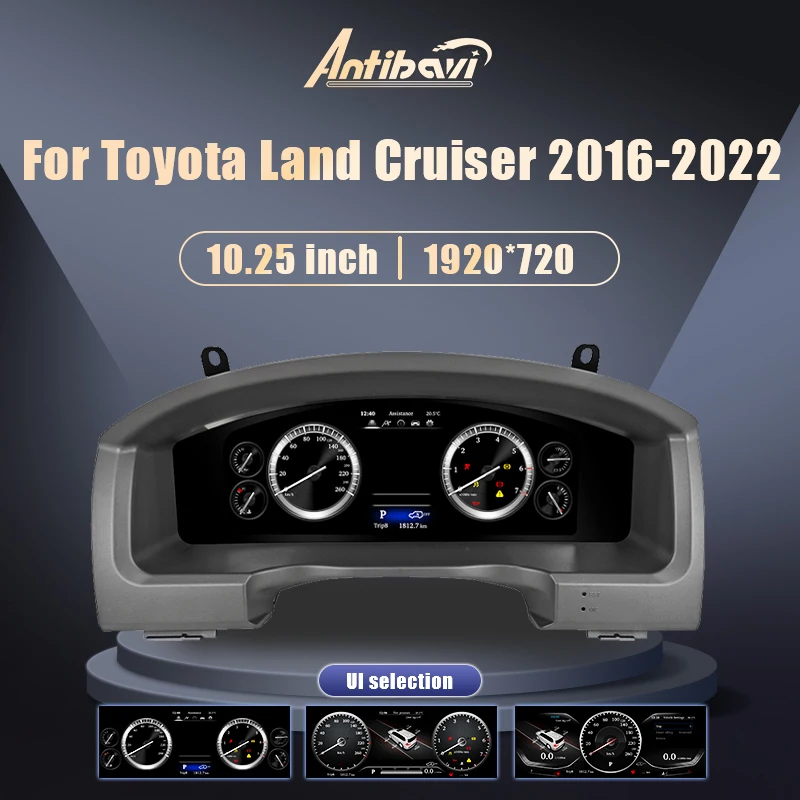 Digitale Dashboard For Toyota Landcruiser 2016-2022 Years Auto Lcd Paneel Snelheidsmeter Virtuele Cockpit Voor