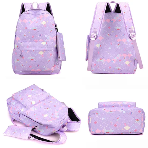 Imagen 2 del producto Conjunto de 3 uds. De mochila KPop Demon Hunter, mochila escolar para estudiantes y adolescentes, Mochilas de viaje con gradiente, bolsa de almuerzo, mochila