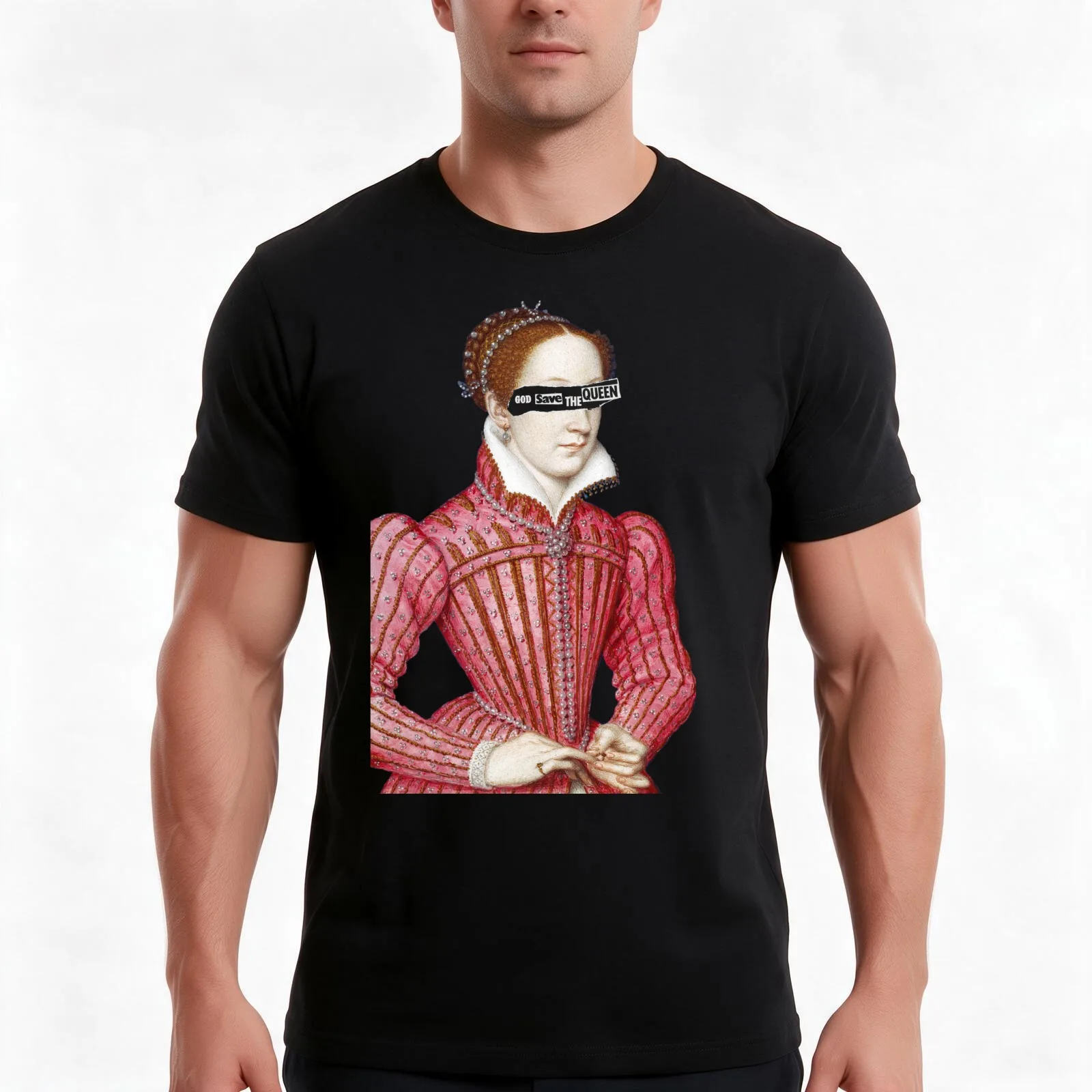 Mary, Queen of Scots T-Shirt, Summer Casual Cotton Tee, Oversized Streetwear Tops, Vintage Graphic Print, Loose Fit Short Sleeve