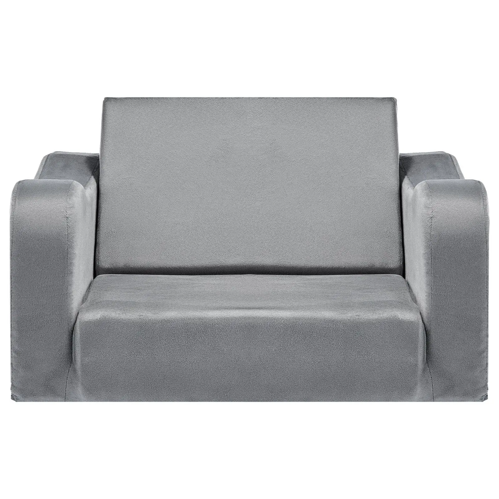 2-in-1 キッズソファ 折りたたみ式幼児用カウチ 椅子から寝椅子に変形可能 28Dスポンジと取り外し可能な洗えるカバー付き プレイルーム用