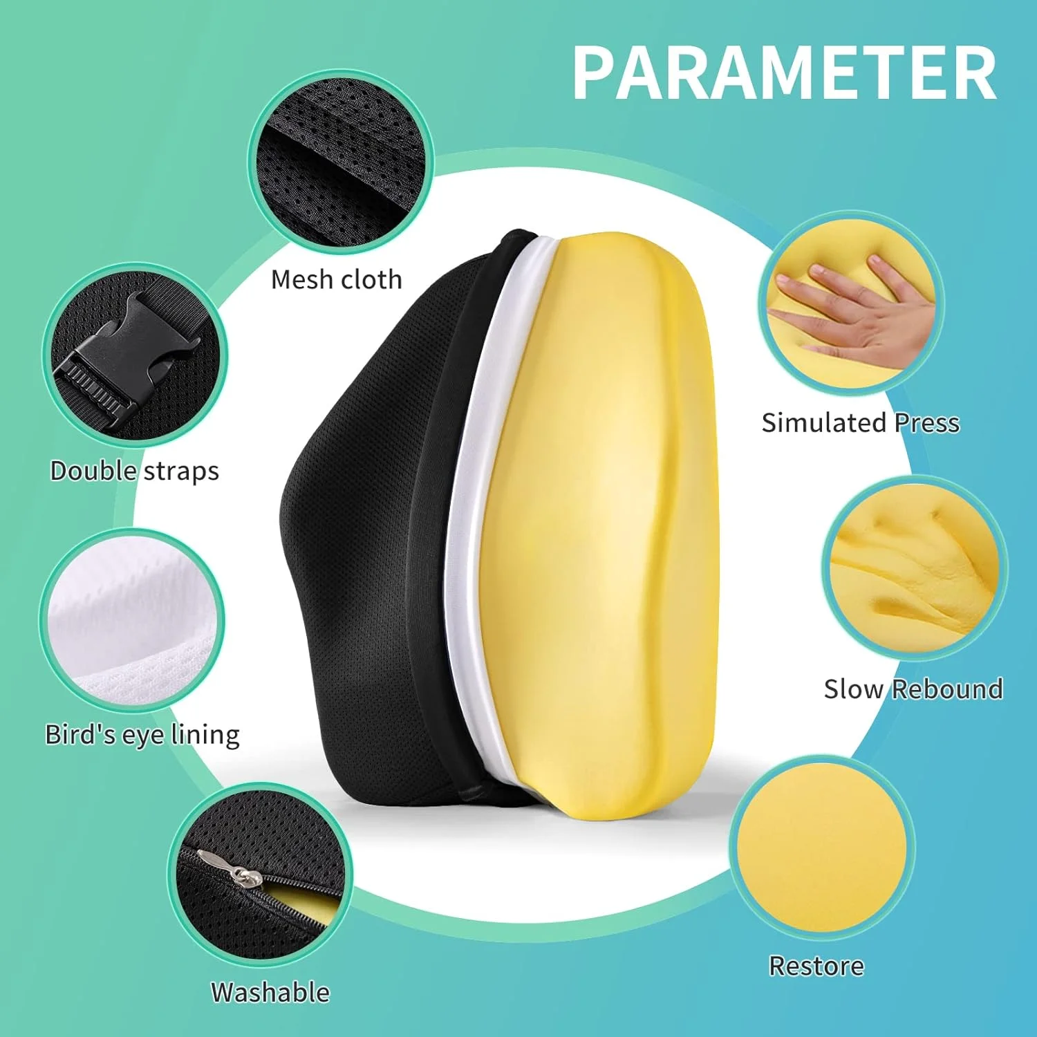 Memory Foam Seat Cushion Waist - Gaming Chair Lumbar Pillow review and price