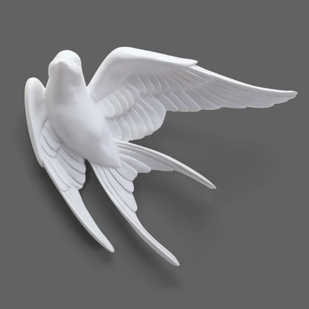 

2 Pcs Wall Decoration Pendant Tray Bird Artificial Swallow Decorate Imitated Model Decorative Resin Statue