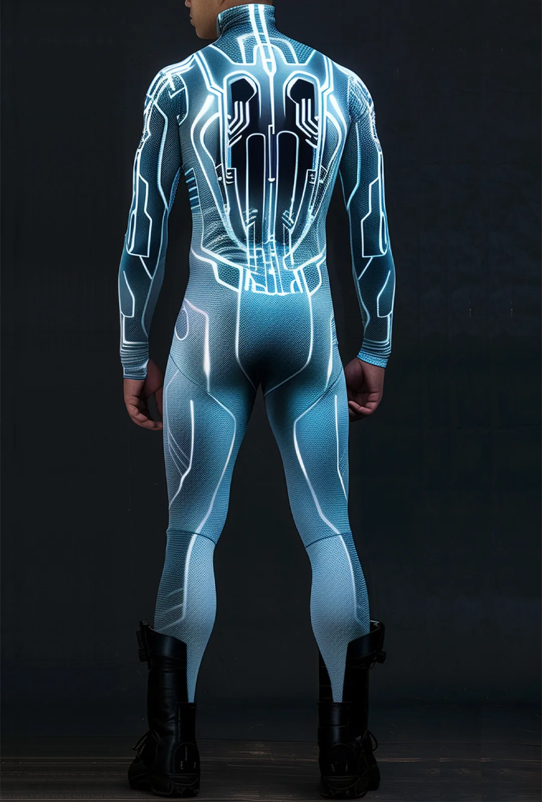 Party-Cosplay-Kostüm Party-Kämpfer Elastischer Jumpsuit Halloween Karneval Steampunk Herrenbekleidung Damen Mechanische Rüstung Bodysuits – Detail 9