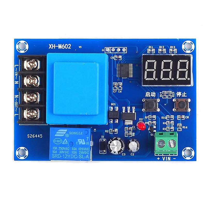1PC Lithium Storage Battery Charger Control Switch Protection Board XH-M602 Digital Control Battery Charging Control Module
