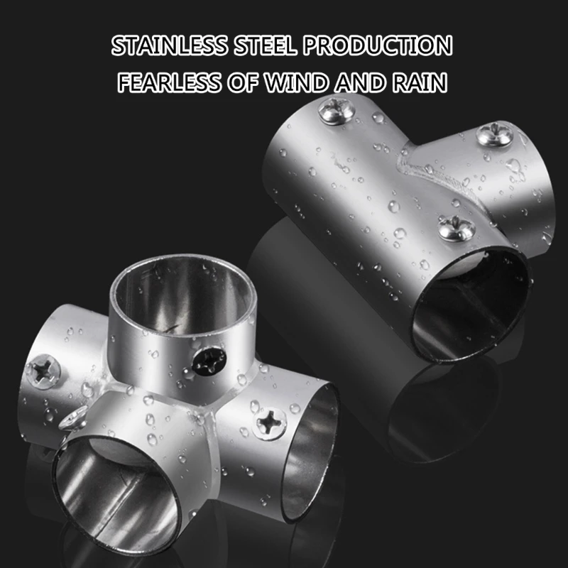 

Pack Of 10 Stainless Steel T Pipe Connectors set Handrail T Joint Accessories T Shaped Boats Railing Component Multiple M4YD