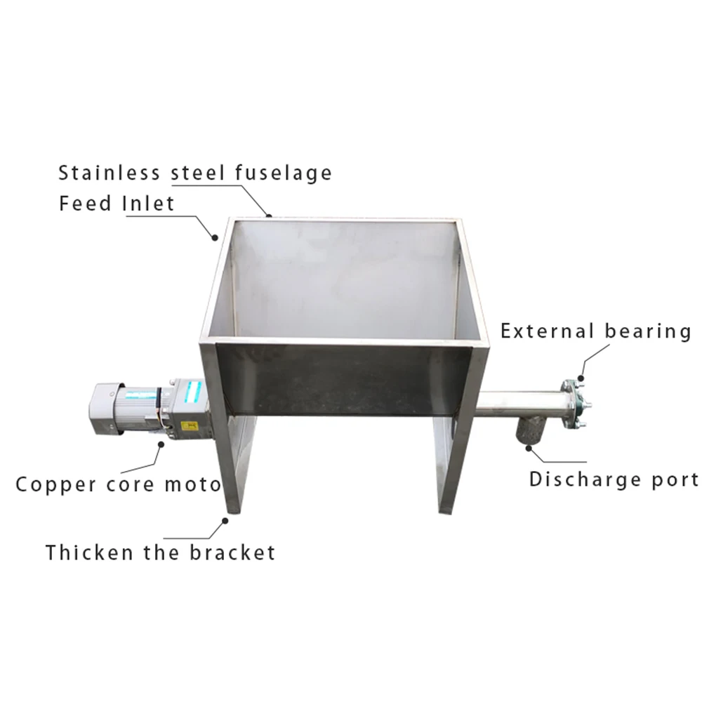 custom Stainless Steel Horizontal Screw Conveyor, Small Automatic Screw Feeder Machine for Flour Plastic Particles china fatory