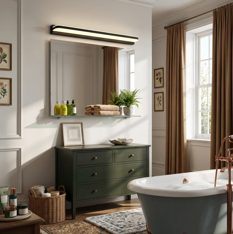 Acrylic Waterproof LED Wall Sconce - Stylish Bathroom Vanity Lighting for Makeup Application