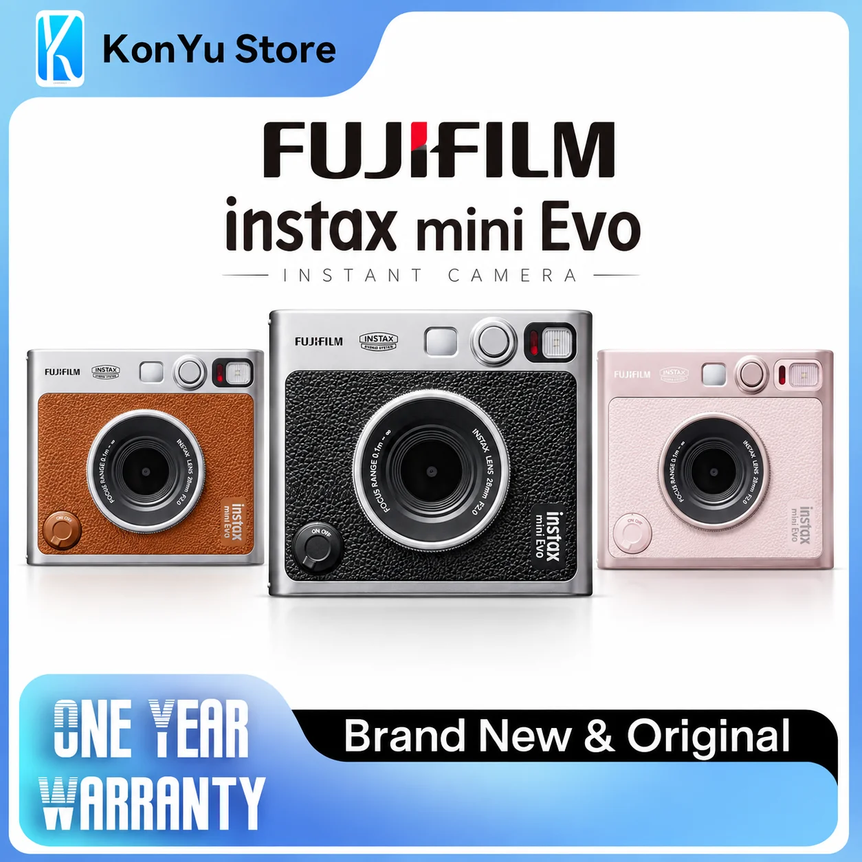 Original Fujifilm Instax Mini Evo Hybrid Instant Camera Bluetooth Photo Print 100 Creative Effects Retro Camera