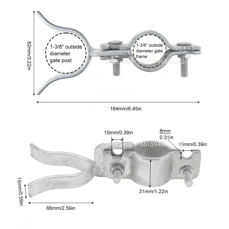 Gate Fork Latch Chain Link  for Metal Gate Galvanized  FOR Fence Fence Parts Fence Gate Latch