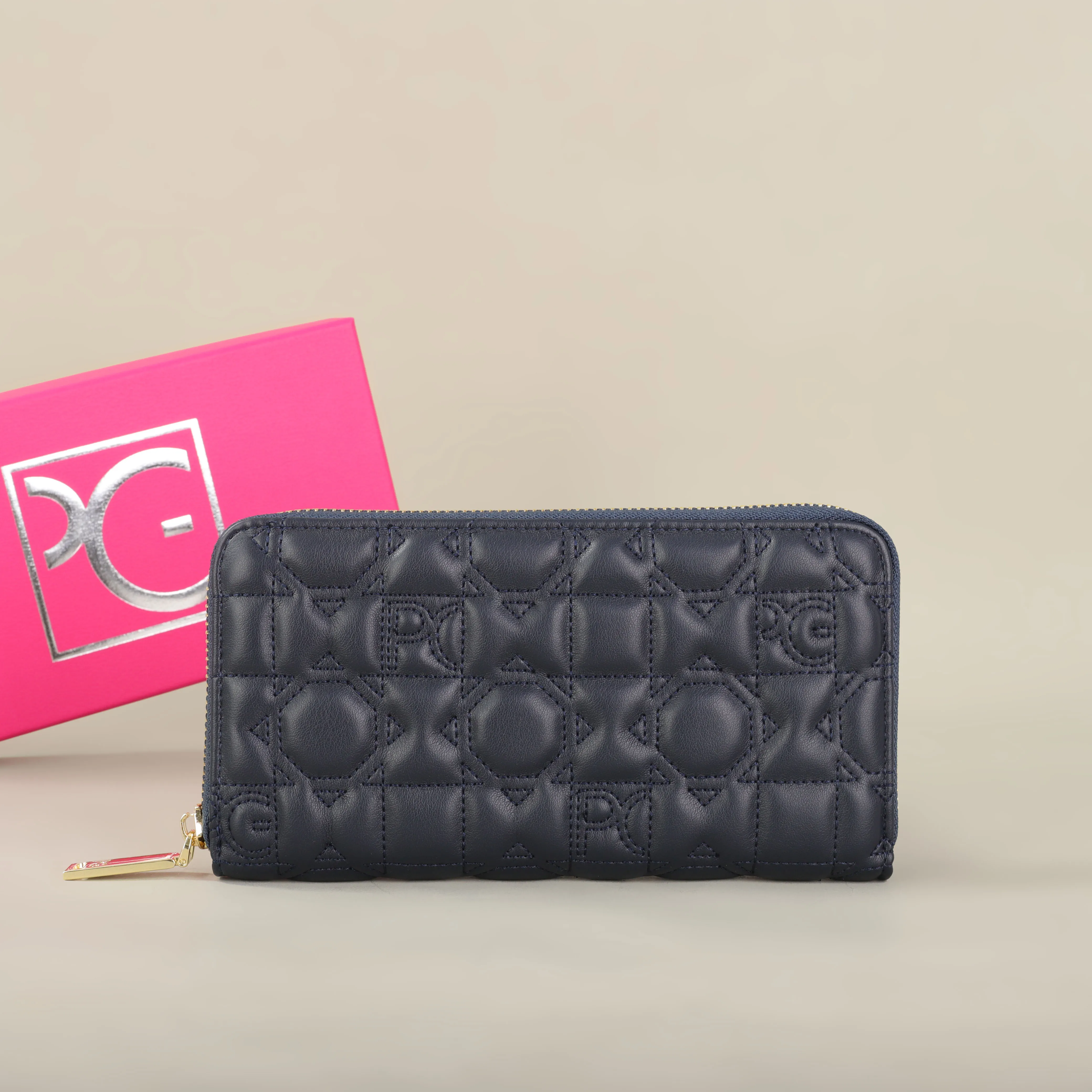 PG Women's Wallet Large Capacity Wallet Rectangular Card Holder Purse with Zipper for/Evening/Woman/Cellphone/Lady/Party