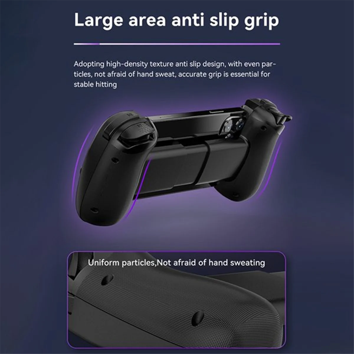 

Hot! D8 Mobile Stretch with Light Gamepad for Dual Hall Wireless Bluetooth Tablet Switch Body Vibration Grip Starry Sky Black