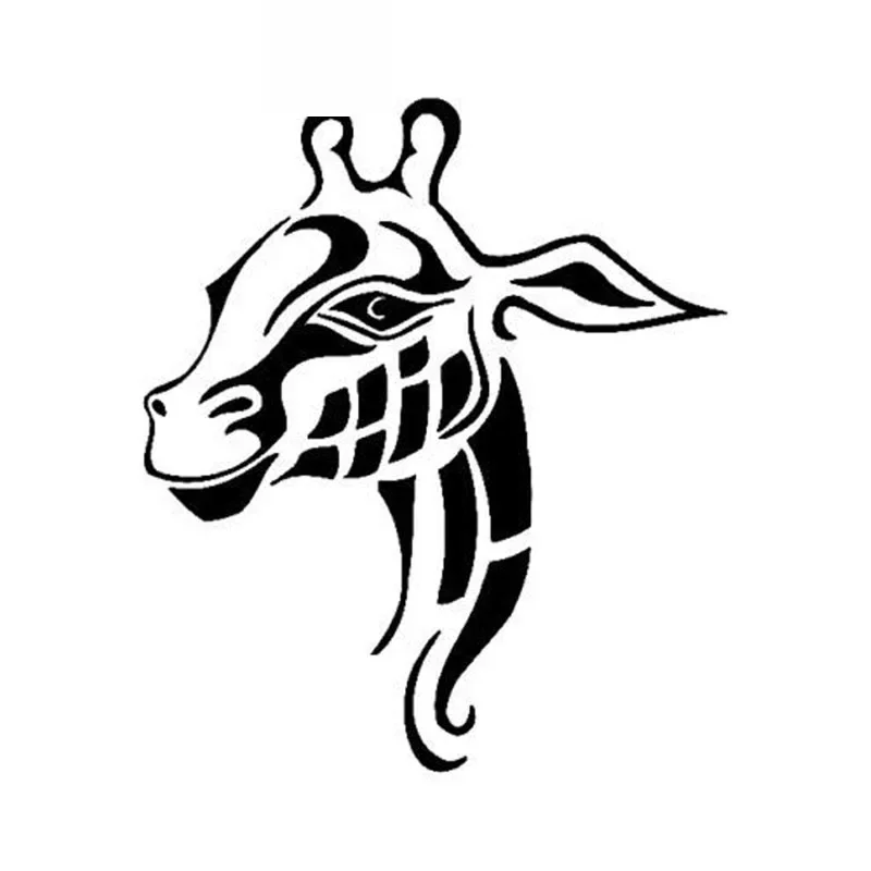 

Giraffe Head Pattern Cartoon Applique Fashion Car Window Decoration Personality Pvc Waterproof Applique Black/white, 19cm*16cm