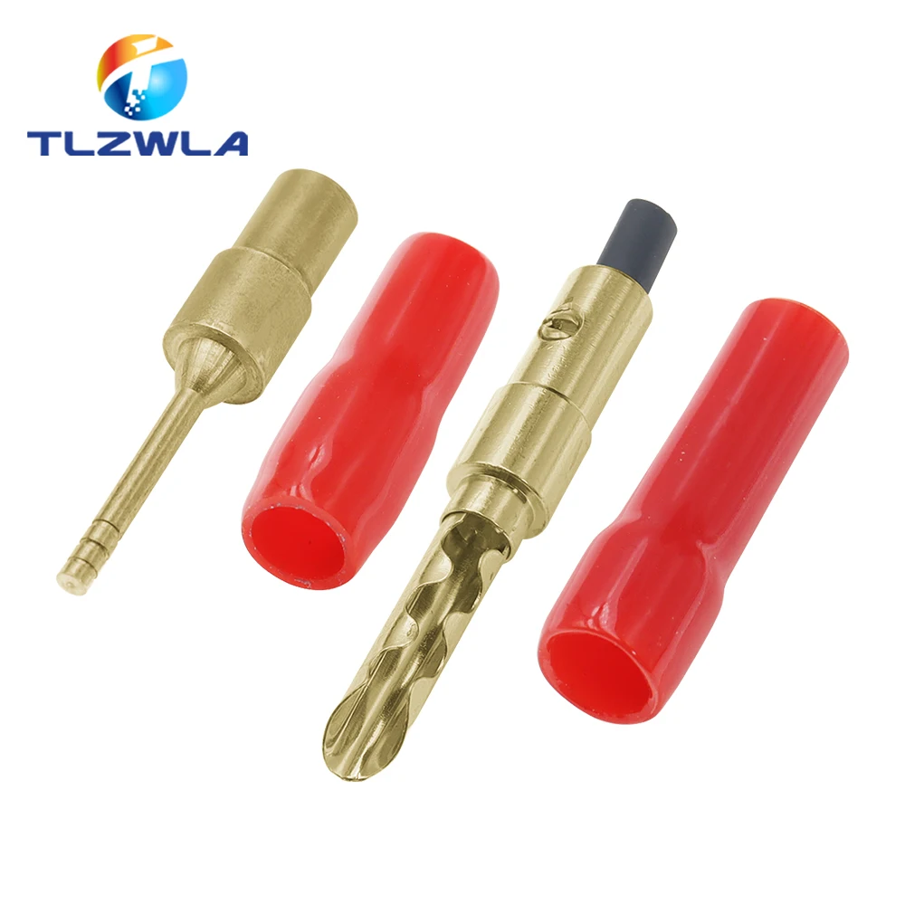 موسيقي سدادات موزة صوتية ، موصل سلكي ، قفل لولبي مزدوج ، موصلات موزة مطلية بالذهب عيار 24 ، مقبس لسلك السماعة