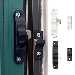 Spring Plastic Push-Pull Folding Door Car Window Shade Hook Lock Diamond Net Stainless steel Sliding Window Screen Anti Theft