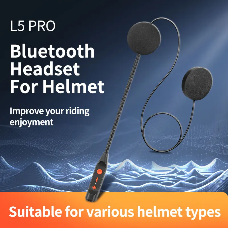 

Awaken By Voice Control Беспроводная гарнитура для мотоциклетного шлема Интеллектуальное голосовое управление BT 5.3 Наушники для звонков Музыкальный плеер