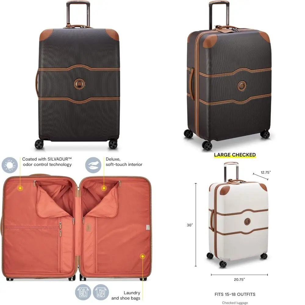 

3 piece abs hardside spinner luggage set in rosy gold, 20/24/28 inch