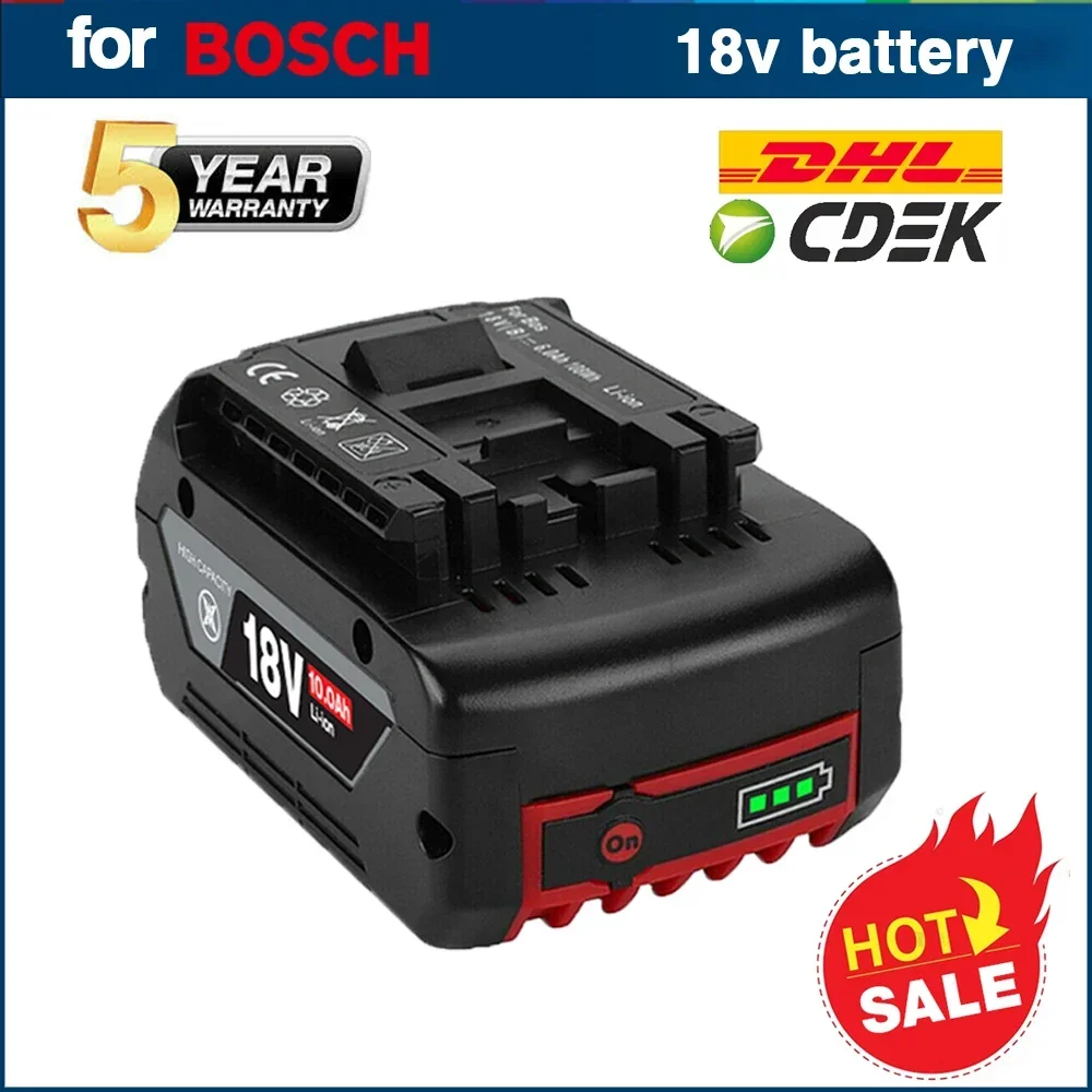 

NEW for BOSCH 18V 6.0/8.0/10Ah Rechargeable Lithium Ion Battery for Bosch 18V 6.0A Backup Battery Portable Replacement BAT609