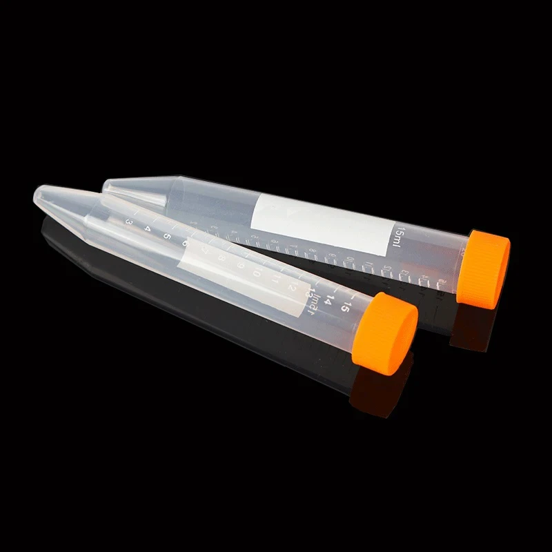 15ml Conical Bottom Plastic Lab Centrifuge Tubes Laboratory Test Tubes with Screw Cap and Graduation Frozen Vial Container