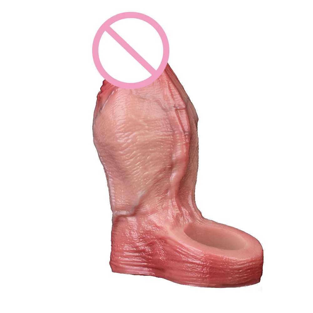 LUUK Super Soft Realistic Cock Sleeves For Man Penis Enlarger Erection Enhancement Flirting Adult Sex Toys for Man Woman Couples 5