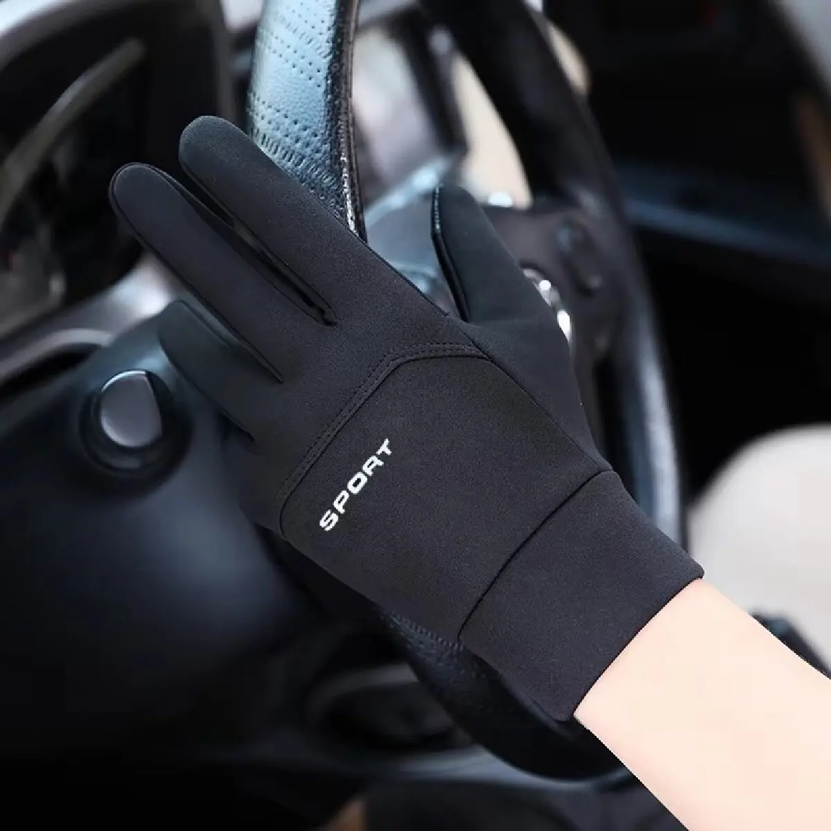 New Autumn and Winter Warm Gloves for Men and Women Plush Outdoor Windproof Cold Resistant Anti Slip Touch Screen Riding GLOV