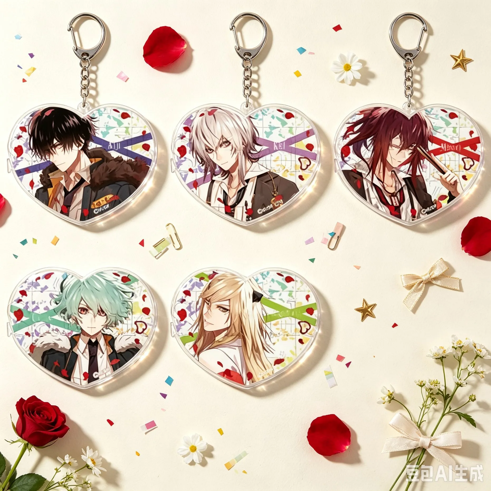 High Definition Images Cartoon Anime Collar x Malice Keychain Acrylic Figure Keyring Pendant Cosplay Jewelry Gift High Pixel2026