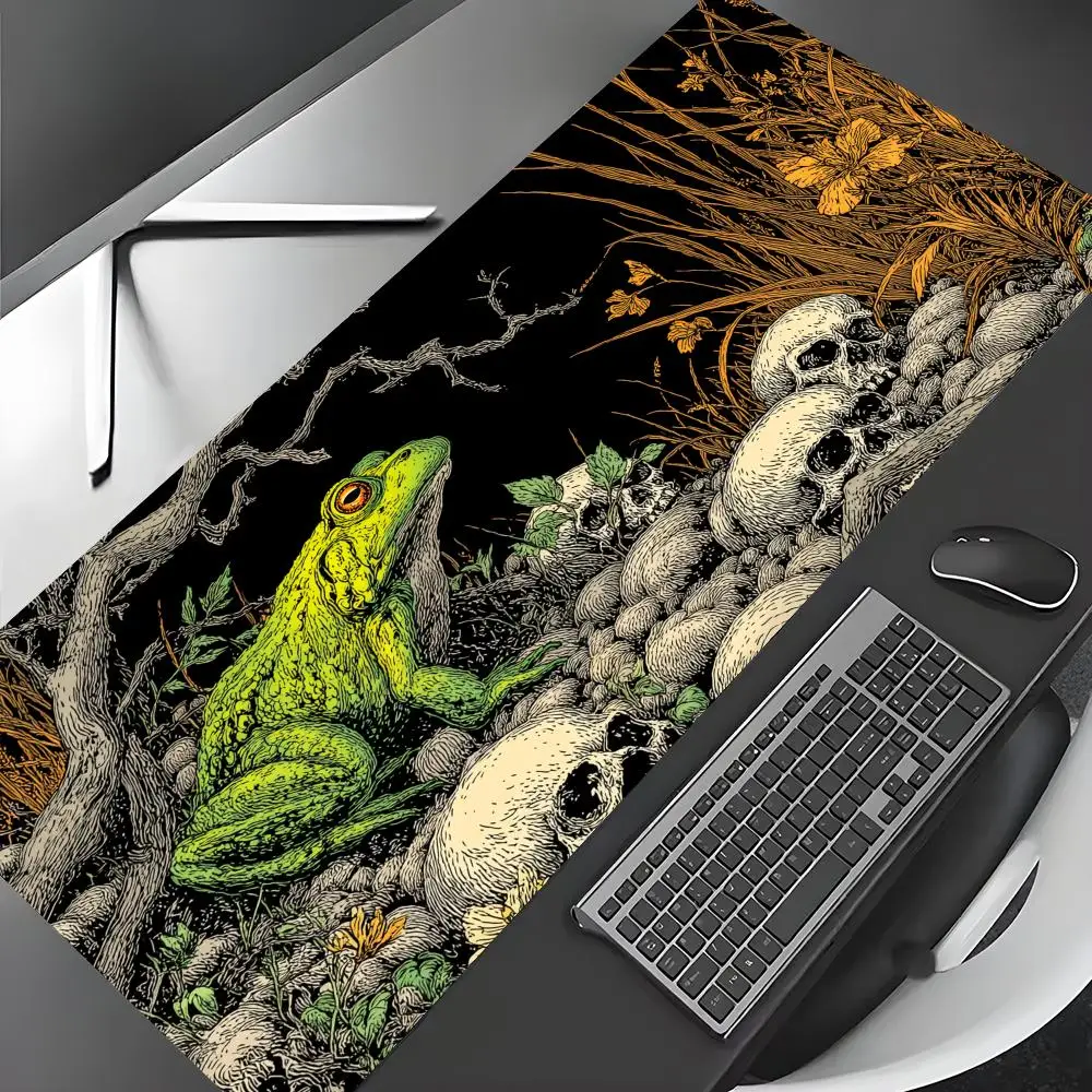 

Mysterious Toad and Skulls Mouse Pad Large Computer Office Game Table Mats Rubber Anti-slip XXL mouse mat HDP Long Desk Pads