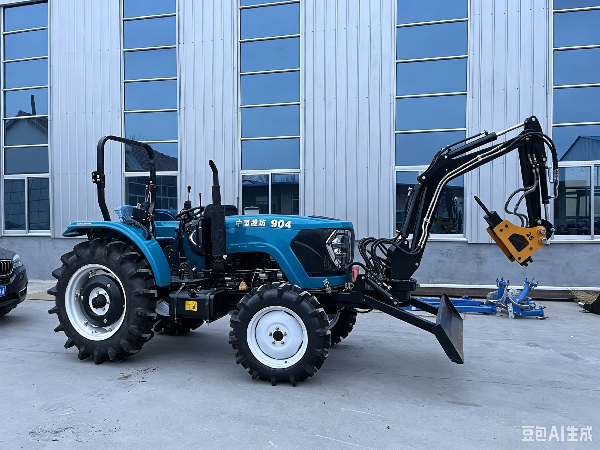 Small Farm Tractor 4 Wheel Tractor Matched With Farm Tools
