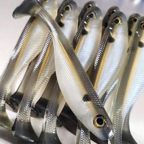 Imagen 1 del producto 5 uds Softbait 8,8 cm/5g pesca de agua dulce salada señuelos blandos gusanos de pececillo de silicona Wobblers cebo Artificial aparejos de lubina plantillas