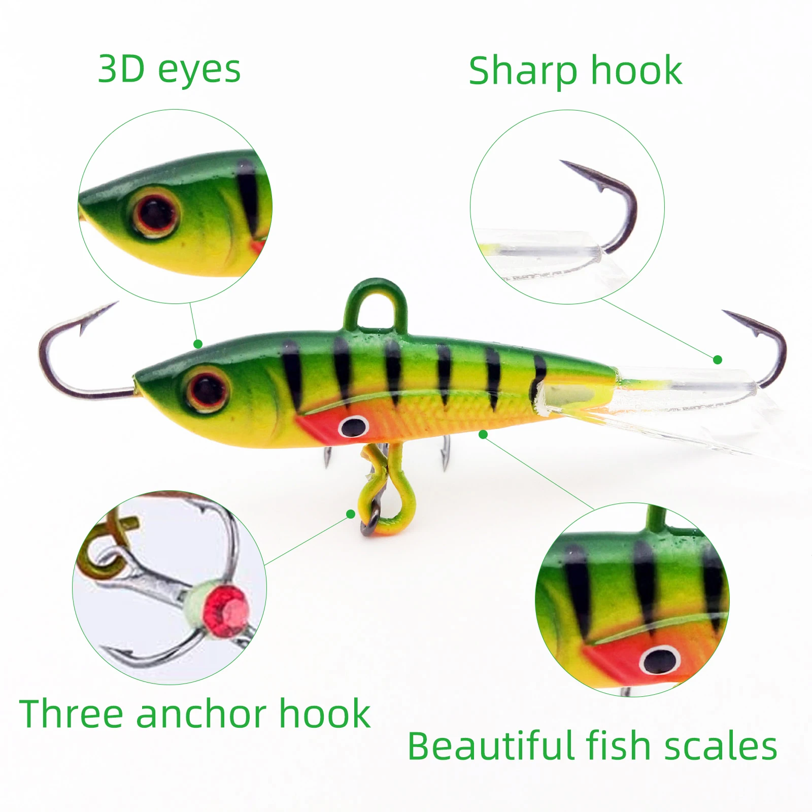 Señuelos vibradores metálicos 3D para lucio, carpa y swimbait - imagen 4