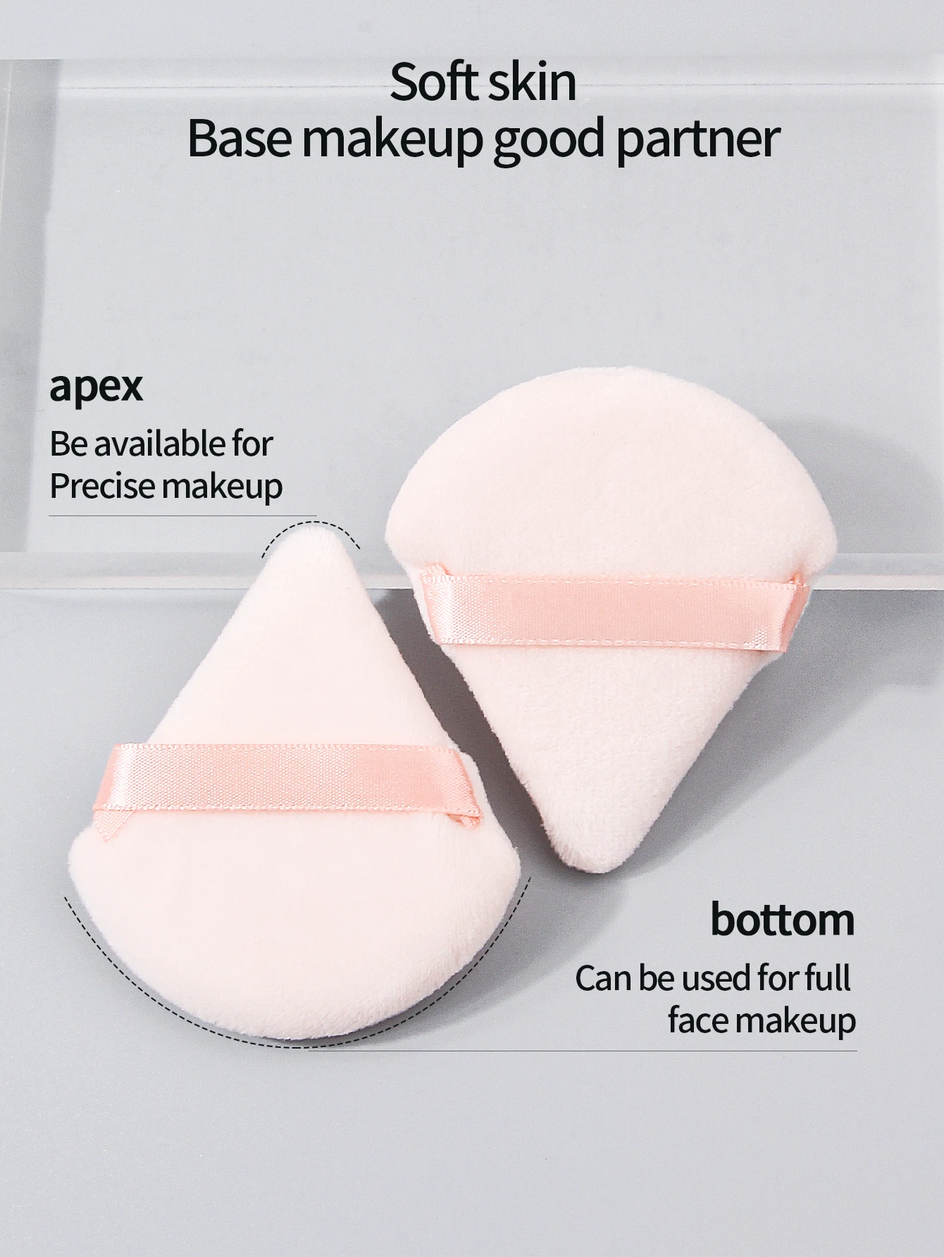5 peças secas e molhadas de dupla finalidade, pó triangular de maquiagem em pó antiaderente de dupla face, ferramenta de maquiagem facial portátil