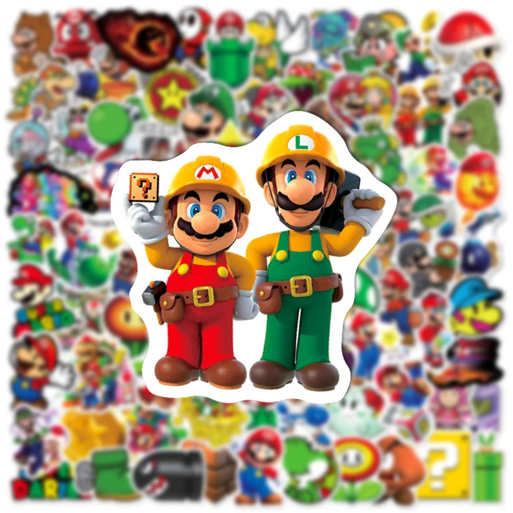 

10/30/50/100pcs Classic Game Super Mario Stickers Toys Graffiti Laptop Luggage Skateboard Waterproof Cool Anime Sticker Kid Toy