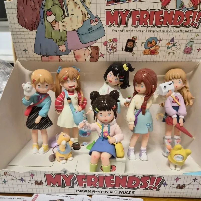 

SUKI MyFriends Series Blind Box Mystery Box Kawaii Vinyl Figures Cute Collectible Toys Birthday Gifts for Girls Desktop Decor
