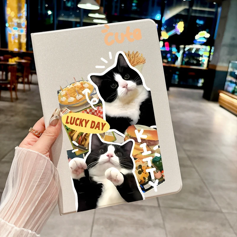 

Funny Cute cat pattern case for iPad pro 10/11-Inch 2020/6th/7th /8th /Air 3rd/Air 4th/9th gen/Air 5th Gen 2022/Air 11