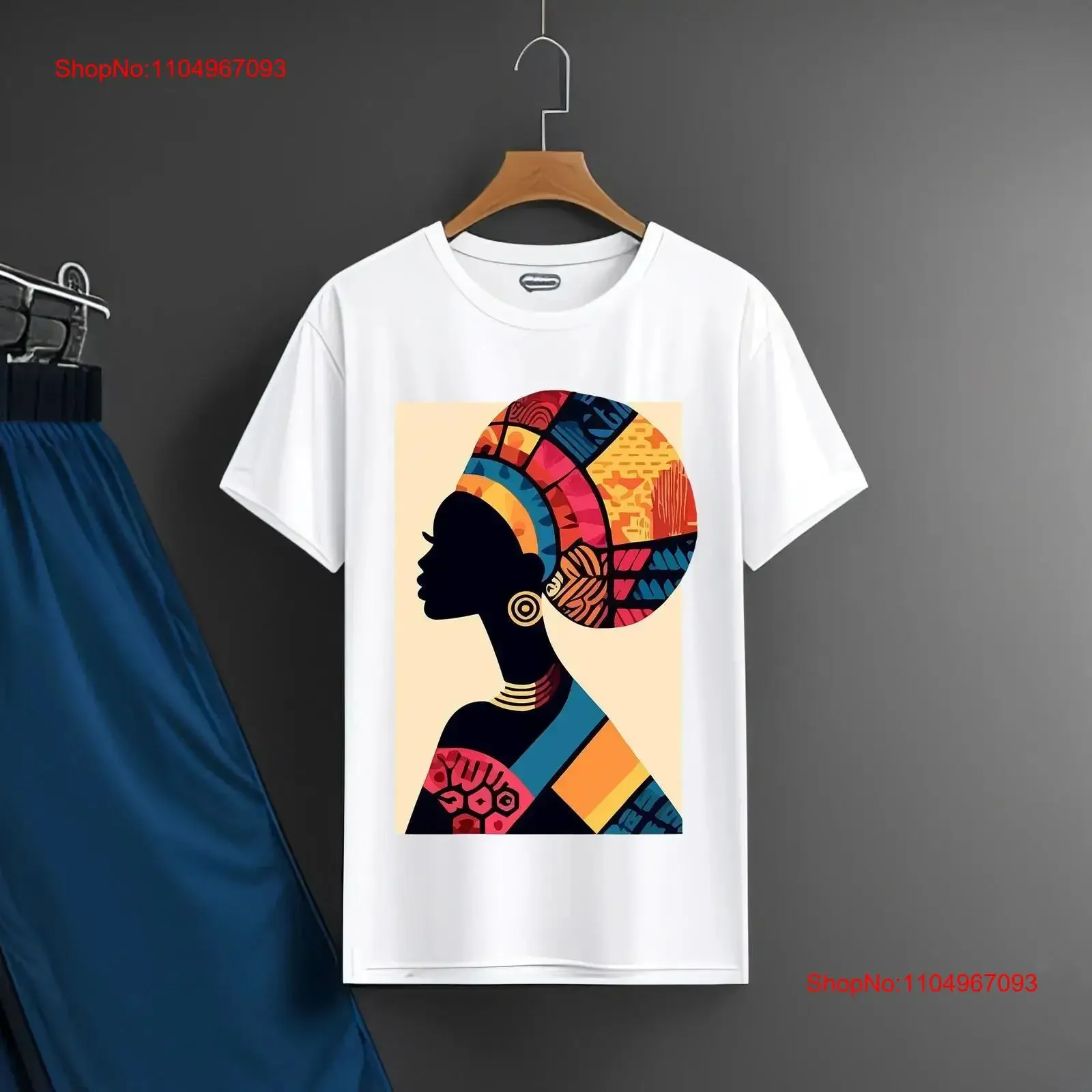 

Футболка с принтом африканского силуэта с культурной мозаикой на холсте Bella 3001, винтажная стираная универсальная дизайнерская одежда унисекс