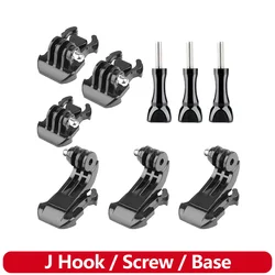 J Hook Quick Release Mount Base Screw For GoPro Hero 13 12 11 10 9 8 7 6 SJCAM AKASO Insta360 DJI Osmo Action Camera Accessories