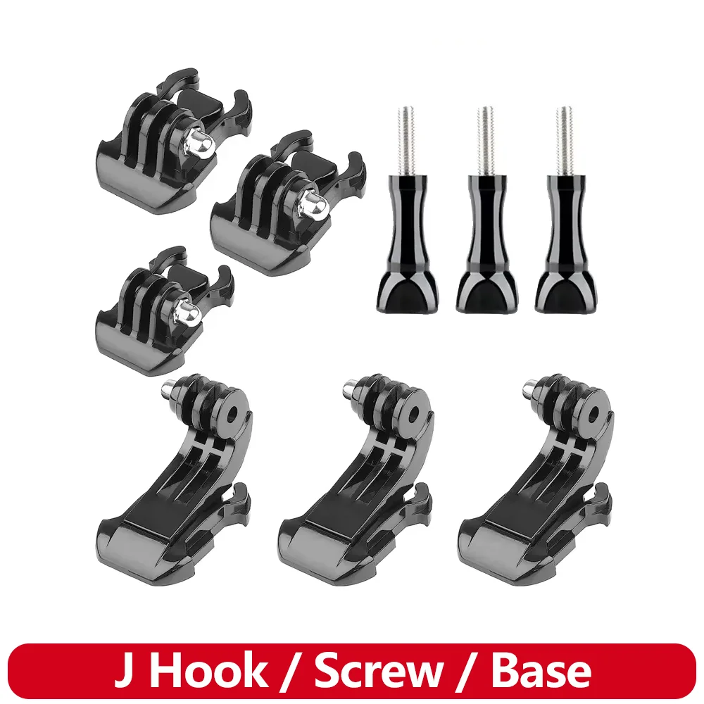 J Hook Quick Release Mount Base Screw For GoPro Hero 13 12 11 10 9 8 7 6 SJCAM AKASO Insta360 DJI Osmo Action Camera Accessories