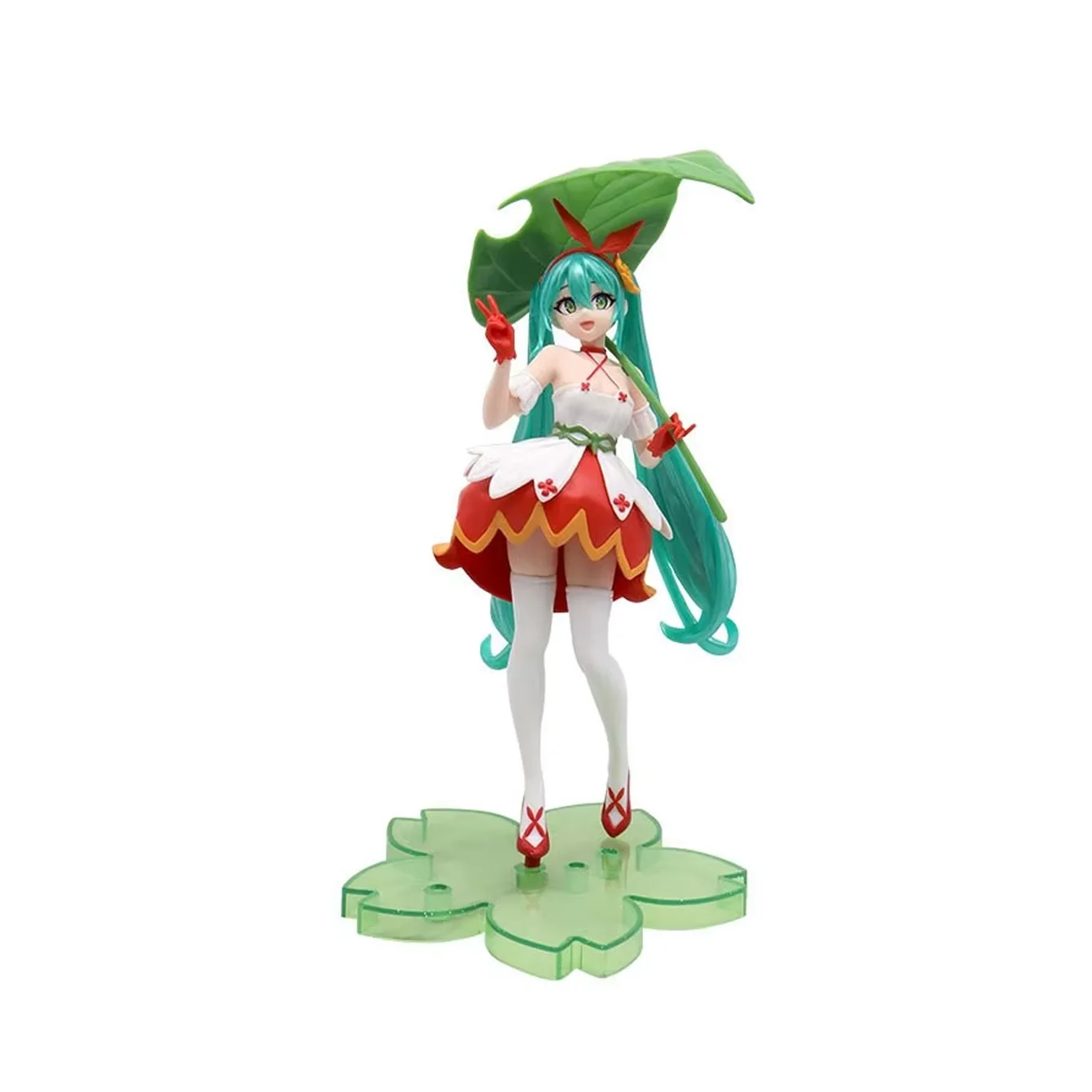 Hatsune Miku Collectible Figure Thumbelina Fairy Tale Edition Leaf Shaped Hat Anime Merchandise for Collection & Decoration