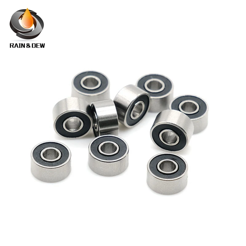 S683RS Bearing 3*7*3 mm 10Pcs ABEC-7 440C Roller Stainless Steel S683-2RS Ball Bearings