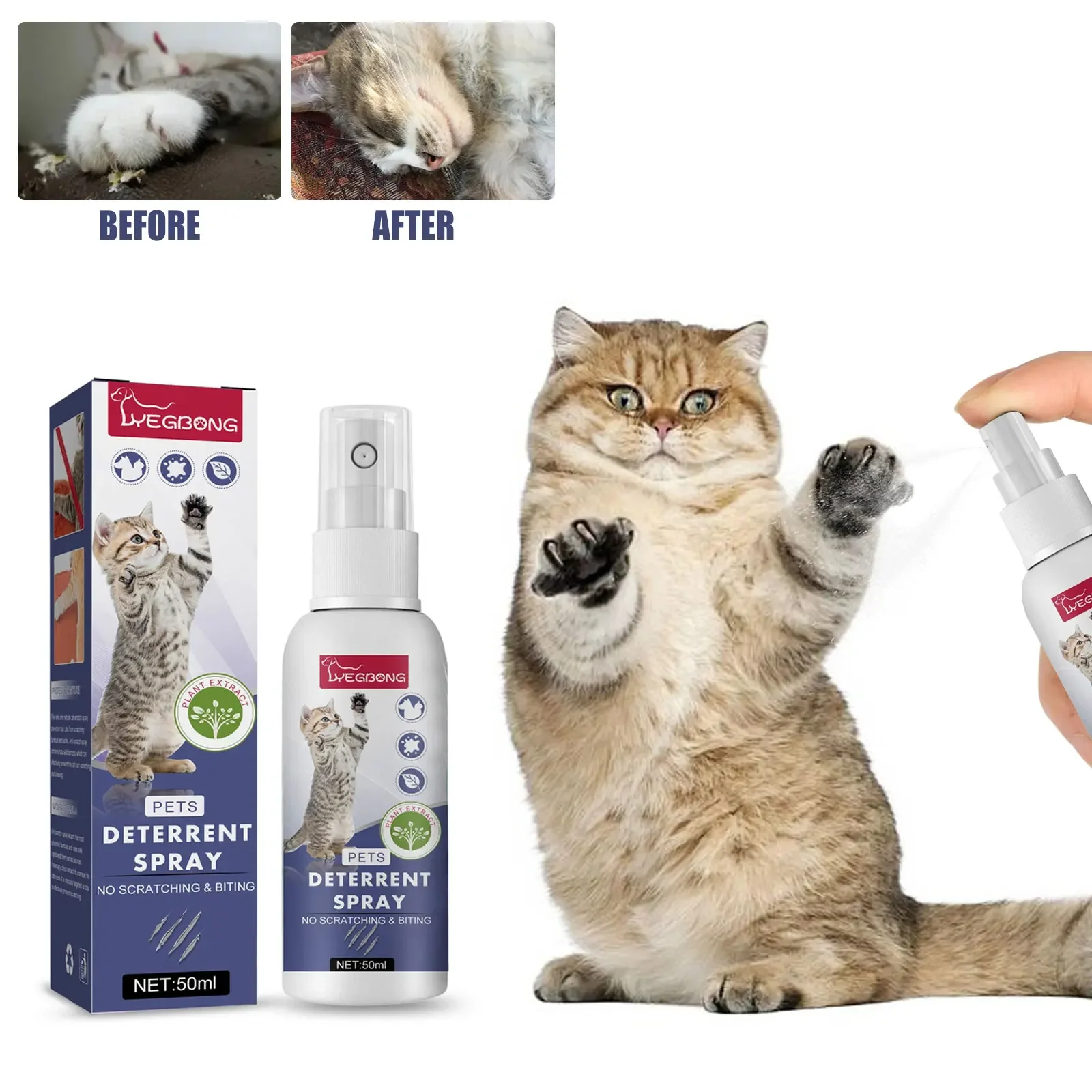 Spray disuasorio de arañazos para mascotas, previene arañazos, masticar, sofá, Protector de muebles, líquido para entrenamiento de arañazos de gato amargo