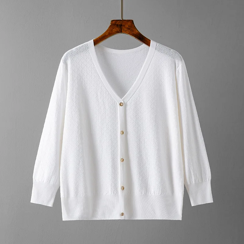 Ice Silk Cardigan Women's Loose Shawl with Suspender Skirt Thin Coat Small Waistcoat with Foreign Style Knitwear Women