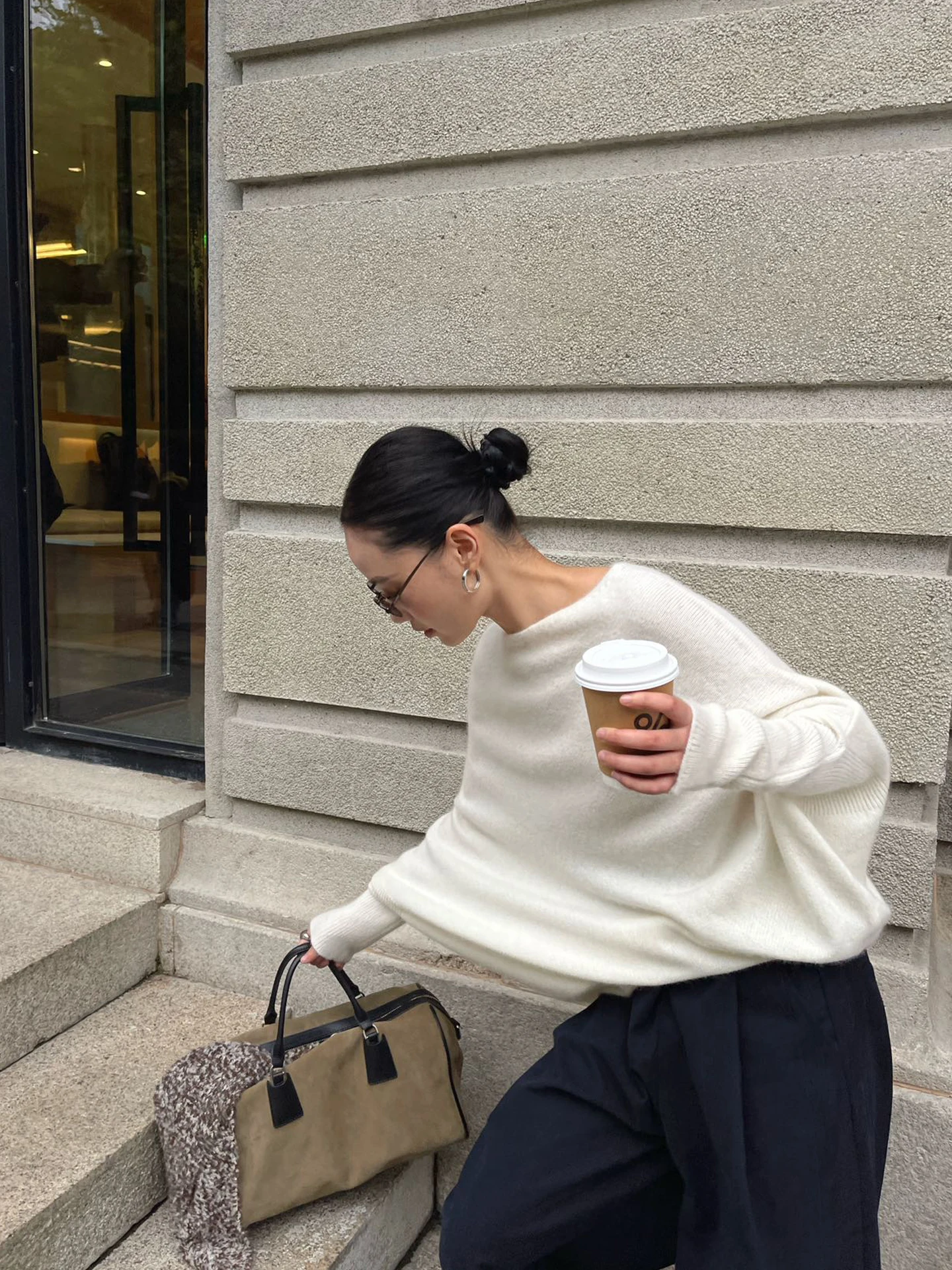 

Korean Sle One oulder Long Sve Woolen Knitted Sweater Autumn Winter New Sle Versatile Slimming Sweater Pure Commute ...